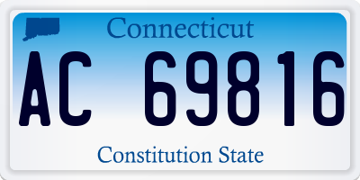 CT license plate AC69816