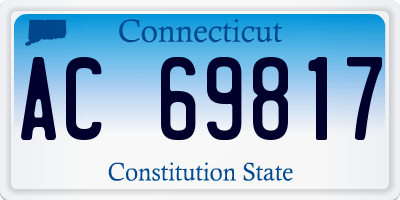 CT license plate AC69817