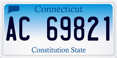 CT license plate AC69821