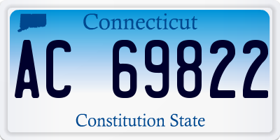 CT license plate AC69822