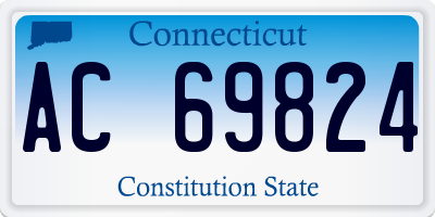 CT license plate AC69824