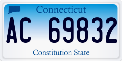 CT license plate AC69832