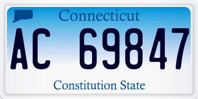 CT license plate AC69847