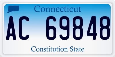 CT license plate AC69848