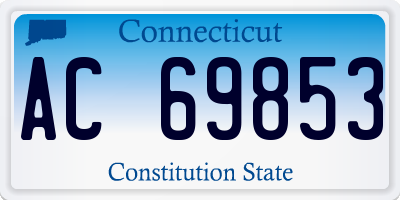 CT license plate AC69853