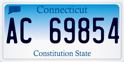 CT license plate AC69854