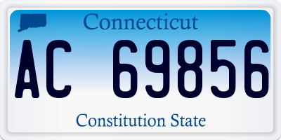 CT license plate AC69856