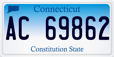 CT license plate AC69862