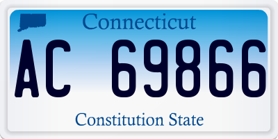 CT license plate AC69866