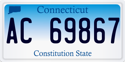 CT license plate AC69867