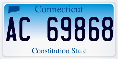 CT license plate AC69868