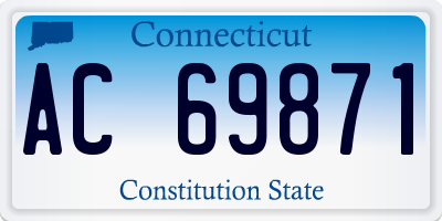 CT license plate AC69871