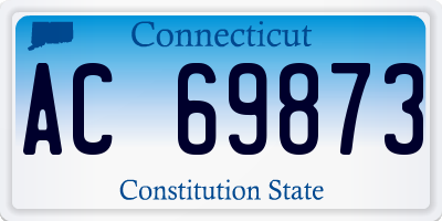 CT license plate AC69873