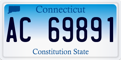 CT license plate AC69891