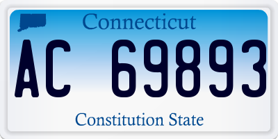 CT license plate AC69893