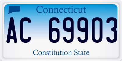 CT license plate AC69903