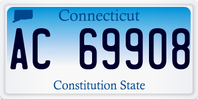 CT license plate AC69908