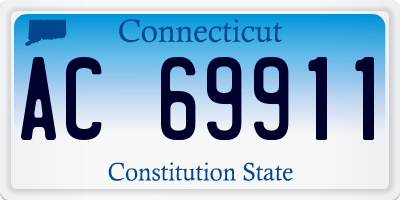 CT license plate AC69911