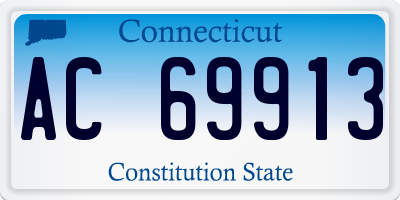 CT license plate AC69913