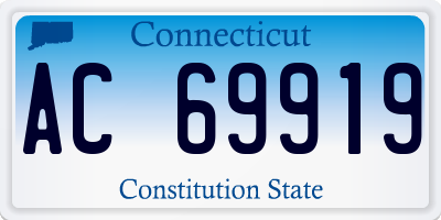 CT license plate AC69919