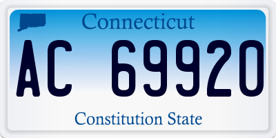 CT license plate AC69920