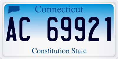 CT license plate AC69921