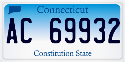 CT license plate AC69932