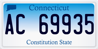 CT license plate AC69935