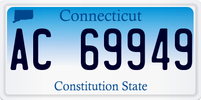 CT license plate AC69949