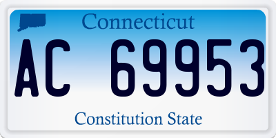 CT license plate AC69953