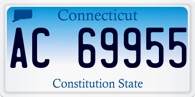 CT license plate AC69955
