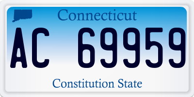 CT license plate AC69959