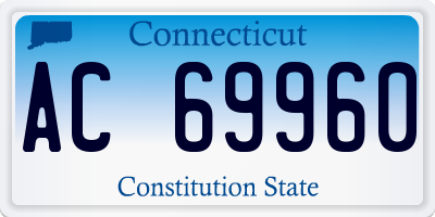 CT license plate AC69960