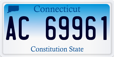 CT license plate AC69961