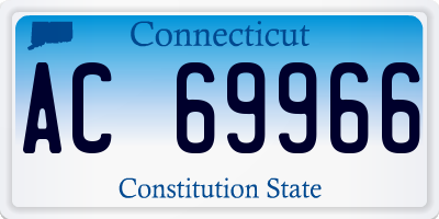 CT license plate AC69966