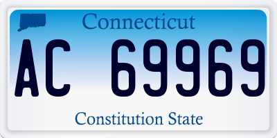 CT license plate AC69969