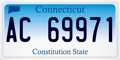 CT license plate AC69971