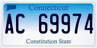 CT license plate AC69974