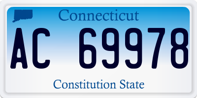 CT license plate AC69978