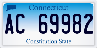 CT license plate AC69982