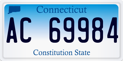 CT license plate AC69984