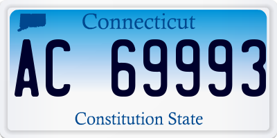 CT license plate AC69993