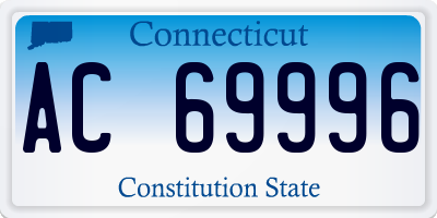 CT license plate AC69996