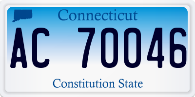 CT license plate AC70046