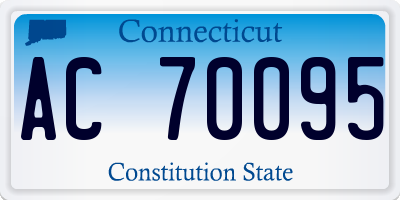CT license plate AC70095
