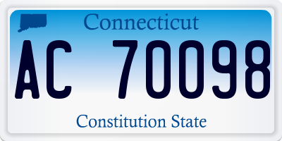 CT license plate AC70098