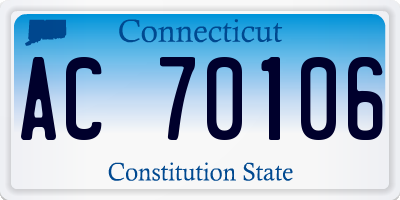 CT license plate AC70106