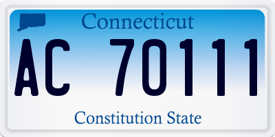 CT license plate AC70111