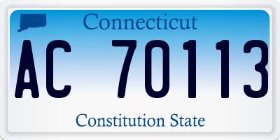 CT license plate AC70113