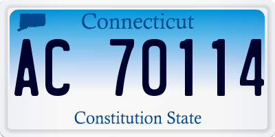 CT license plate AC70114